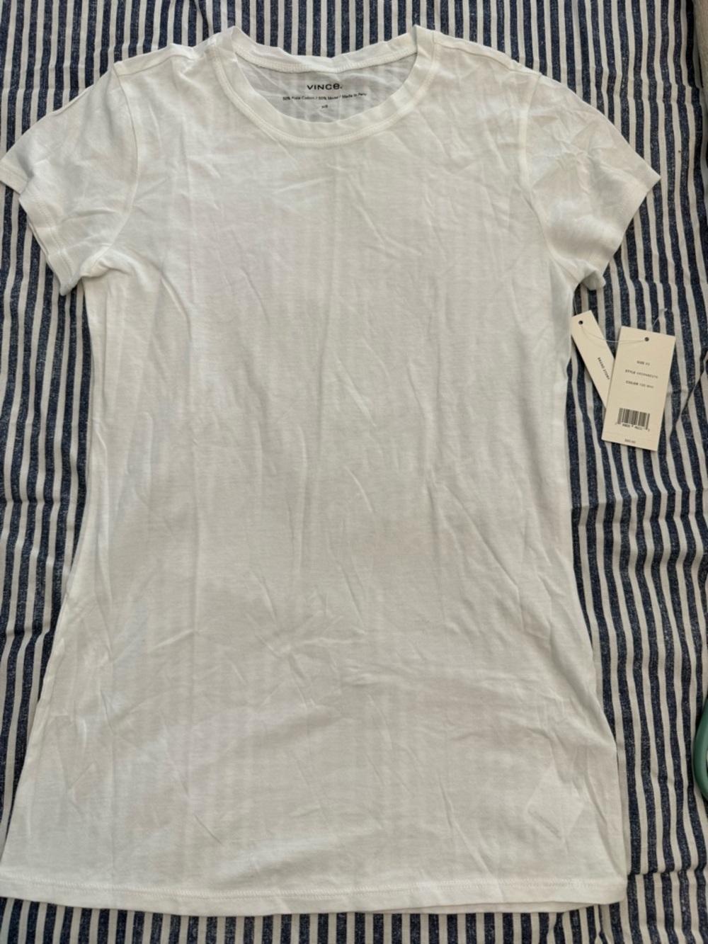 Vince White Crewneck Short Sleeve Tee
